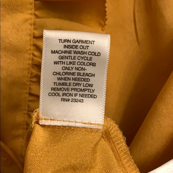 New York & Company Mustard Blouse - Picture 6 of 6